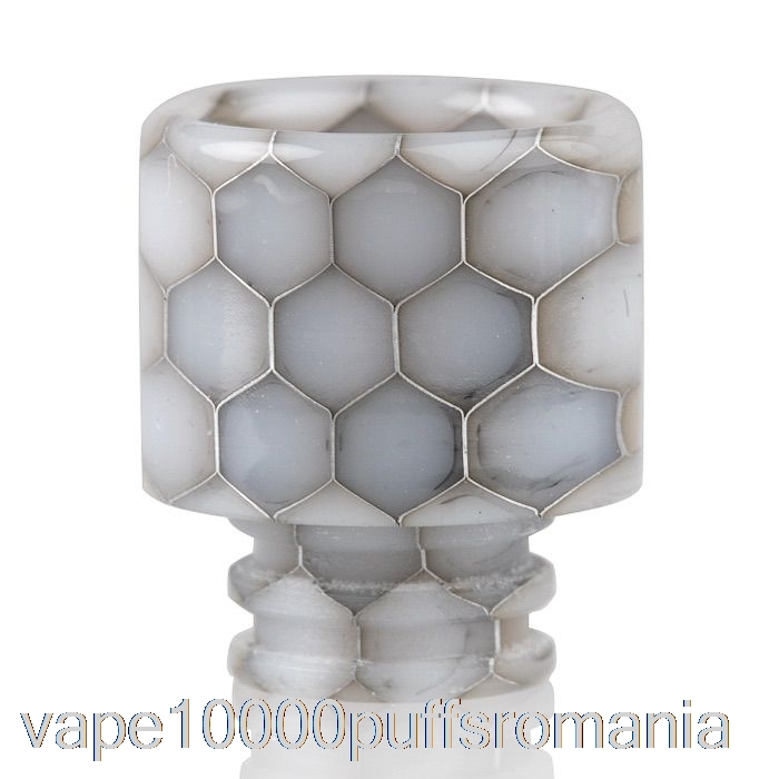 Vape Romania 510 Snakeskin Resin Drip Tip Alb